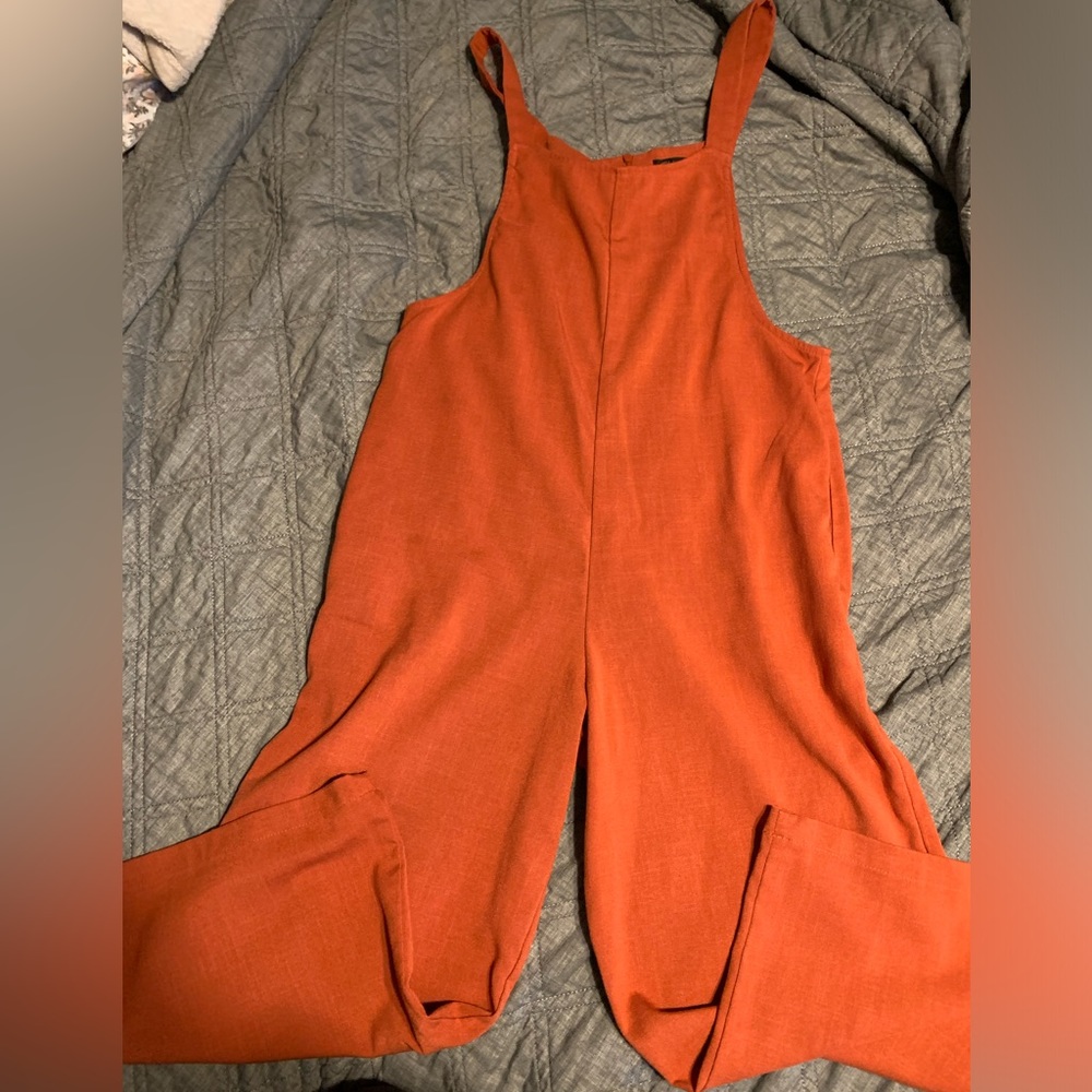 Burnt orange color romper